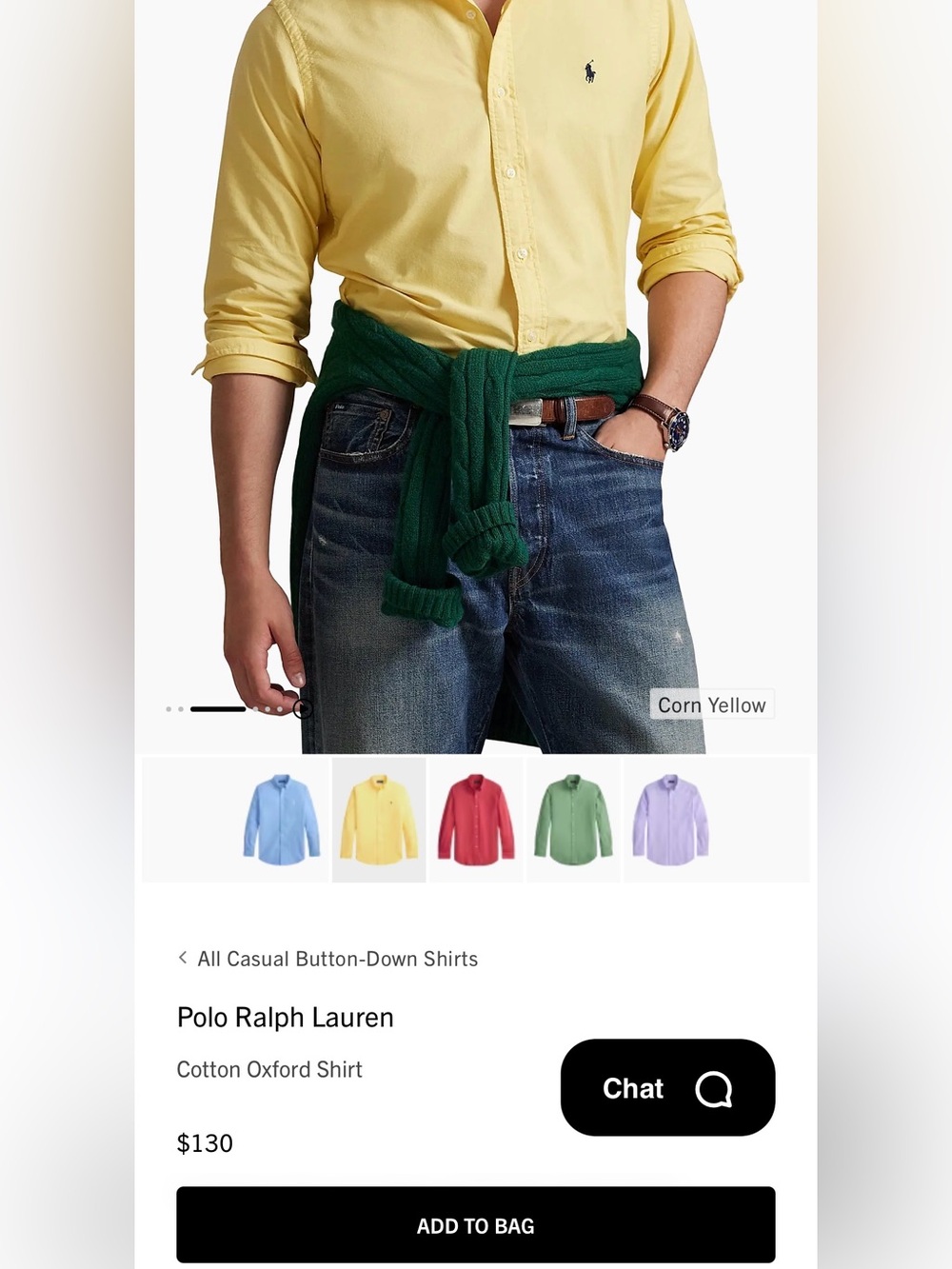 Ralph Lauren Butter Yellow Button Down